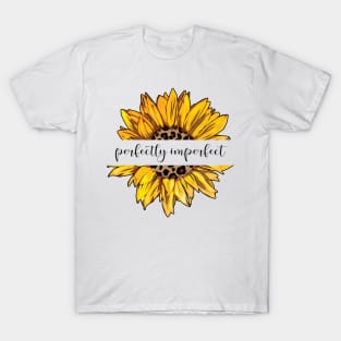 Perfectly Imperfect Sunflower with Leopard Print T-Shirt